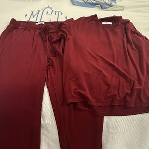Women's Burgundy Loungewear Set